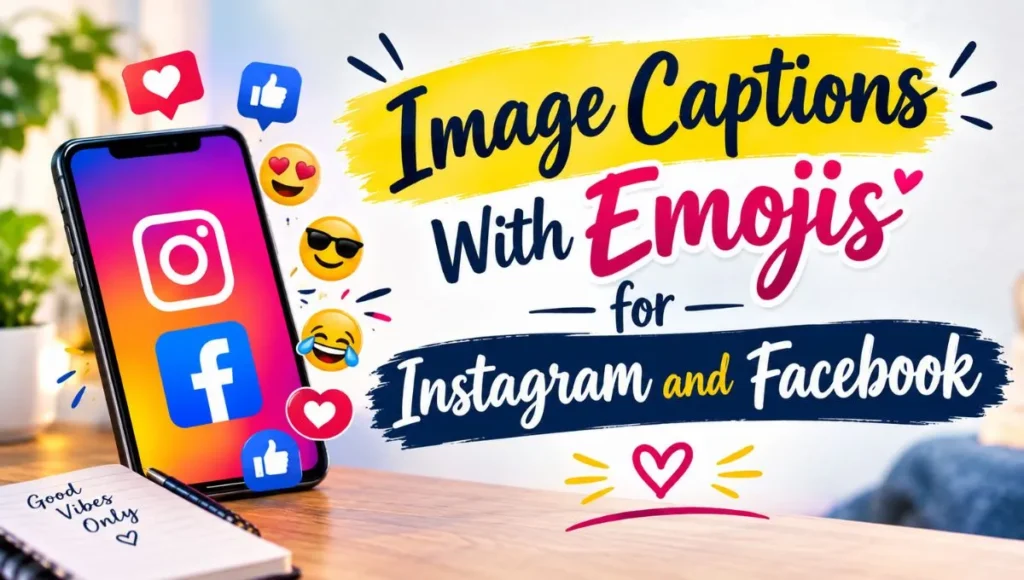 Image Captions With Emojis for Instagram and Facebook