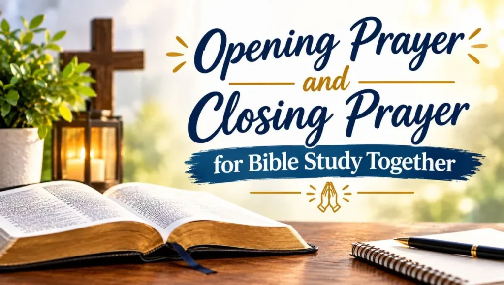 Opening Prayer and Closing Prayer for Bible Study Together