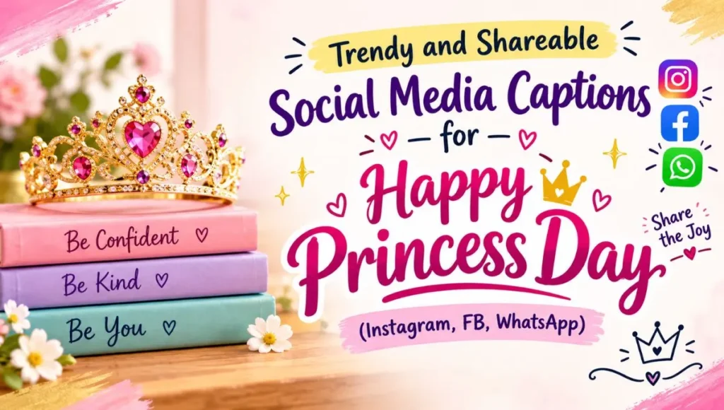 Trendy and Shareable Social Media Captions for Happy Princess Day (Instagram, FB, WhatsApp)