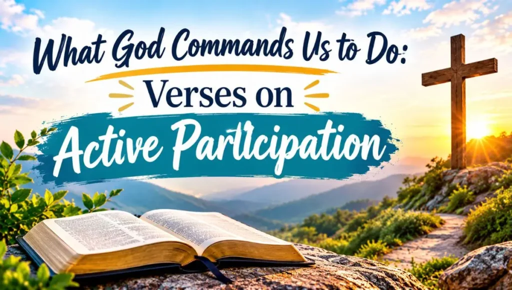 What God Commands Us to Do: Verses on Active Participation