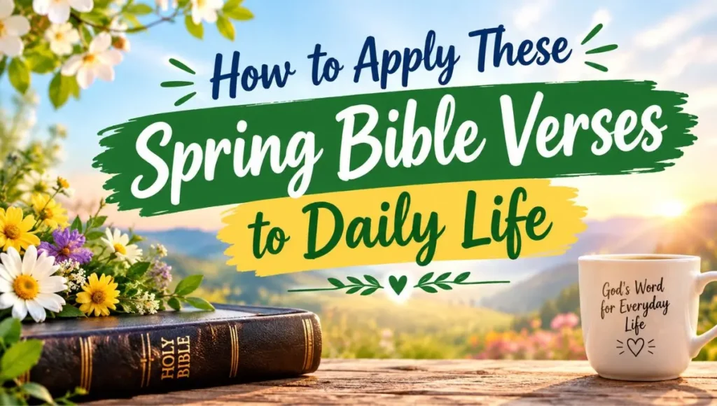 How to Apply These Spring Bible Verses to Daily Life