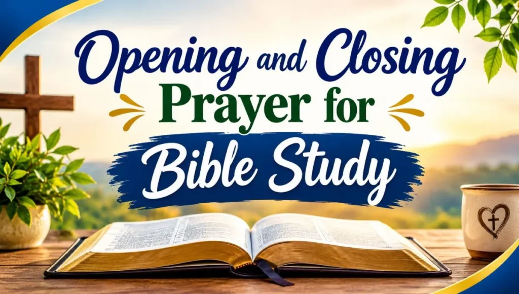 Opening and Closing Prayer for Bible Study