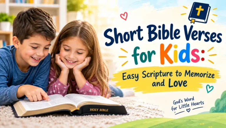 Short Bible Verses for Kids: Easy Scripture to Memorize and Love